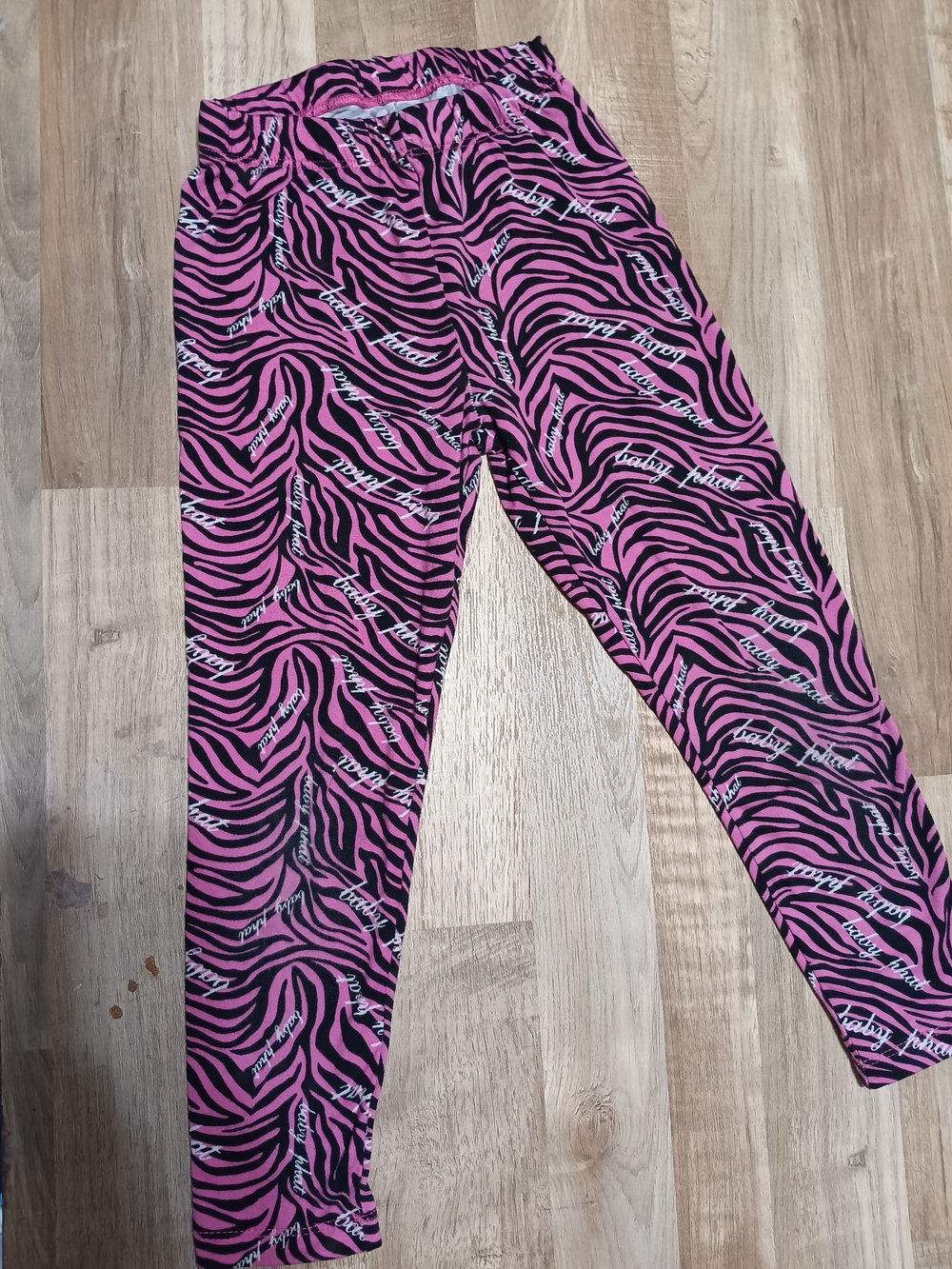 Baby Phat Pink and Black Zebra-Print Leggings